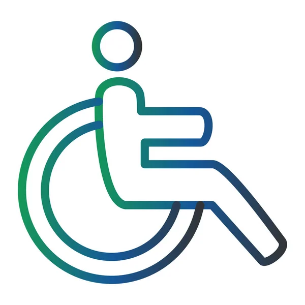 Behinderte Person Icon Vektor Illustration — Stockvektor