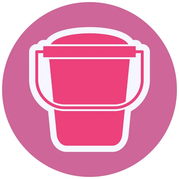 Web Icon Simple Illustration Bucket — Vetor de Stock