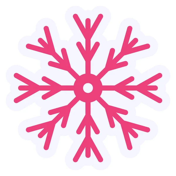 Beautiful Snowflake Web Icon Illustation — 图库矢量图片