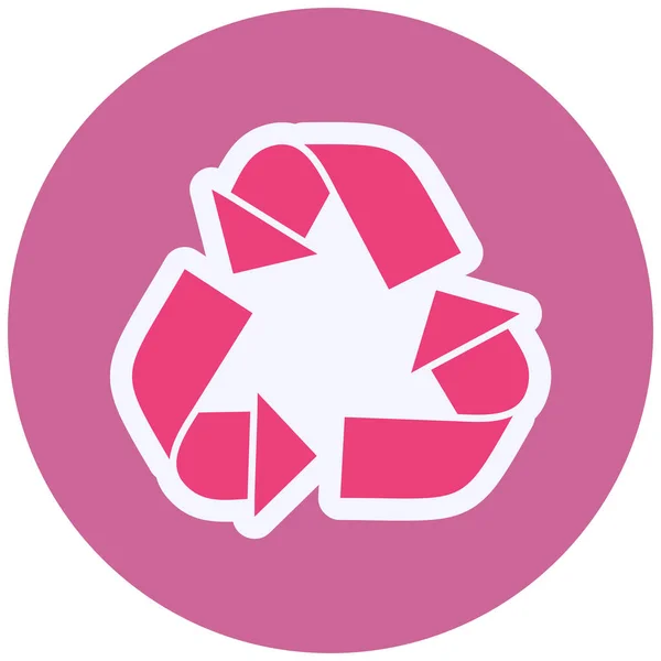 Web Icon Simple Illustration Recycle Sign — Stok Vektör