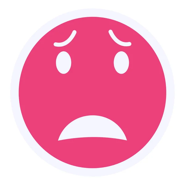 Afraid Crying Face Web Icon Simple Illustration — 图库矢量图片