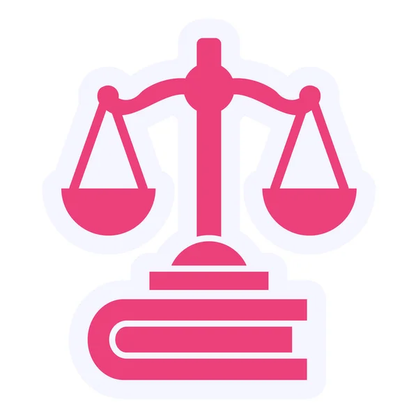 Law Justice Scale Web Simpleillustration — Archivo Imágenes Vectoriales