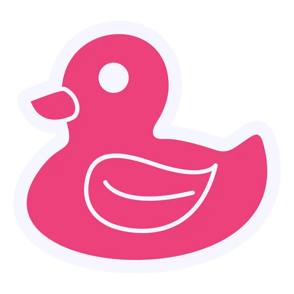 Toy Duck Vector Glyph Icon Design — Stock Vector