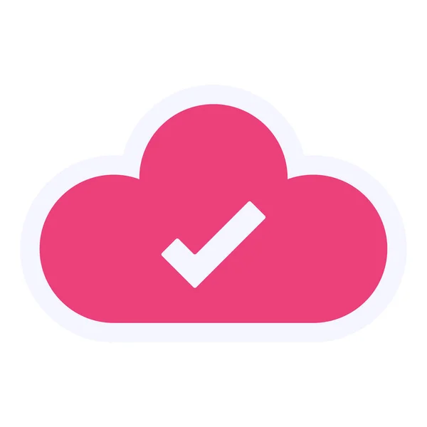 Cloud Storage Technology Web Icon Simple Design — Vetor de Stock