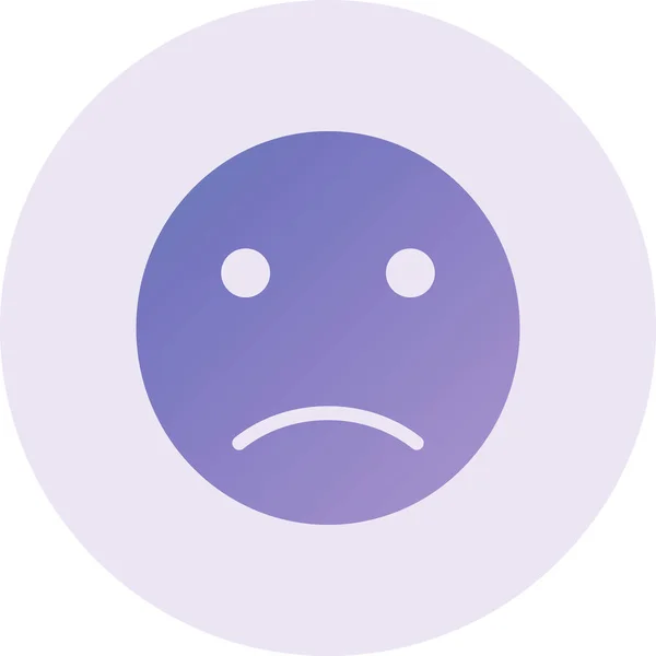 Vector Illustration Single Sad Face — Wektor stockowy