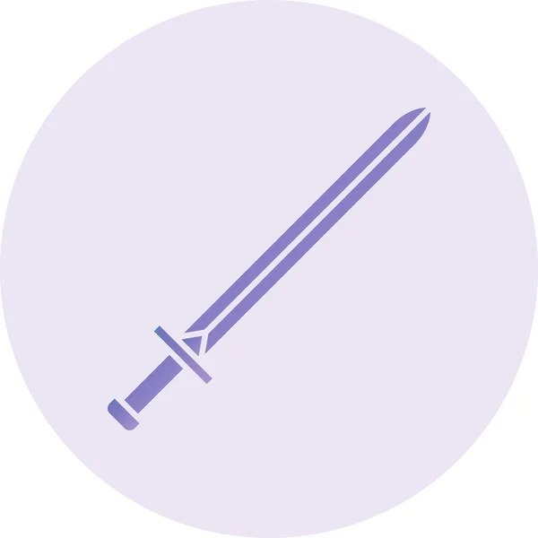 Sword Vector Glyph Icon Design — стоковый вектор