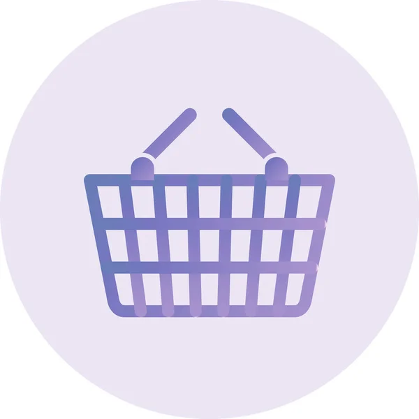 Shopping Basket Icon Simple Illustration — Vetor de Stock