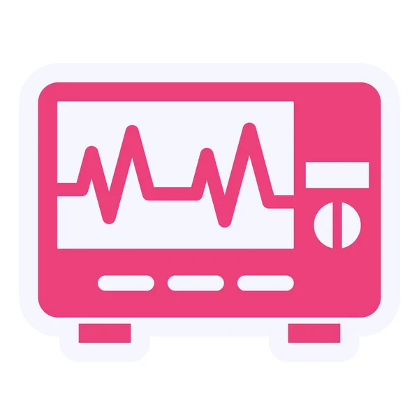 Heartbeat Web Icon Simple Illustration Electrocardiogram — Vettoriale Stock
