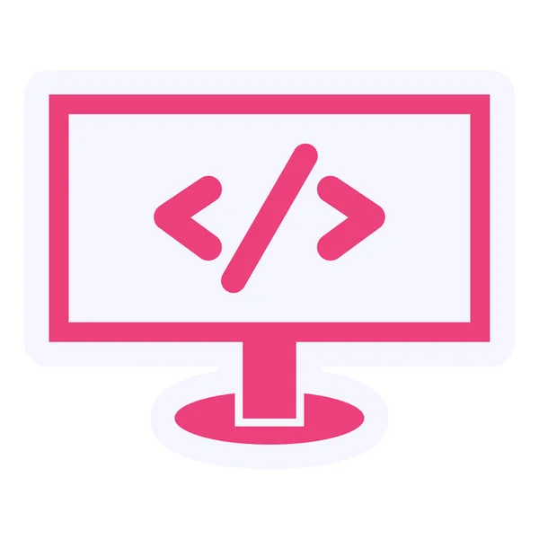 Vector Illustration Web Coding Icon — Stock Vector