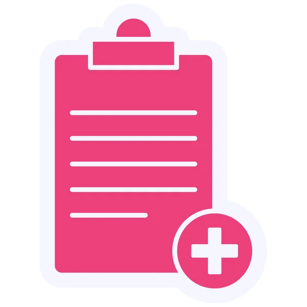 Medical Report Vector Glyph Icon Design — Stockvektor