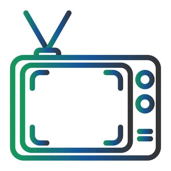 Televisión Icono Web Ilustración Simple — Vector de stock