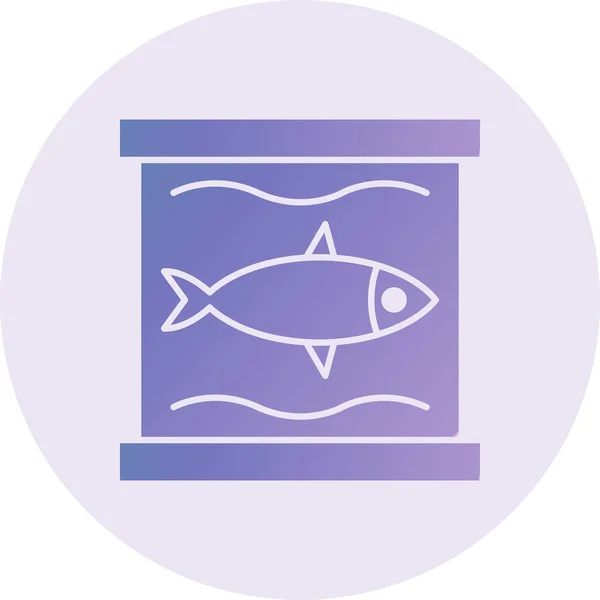 Aquarium Fish Icon Modern Simple Illustration — Vector de stock