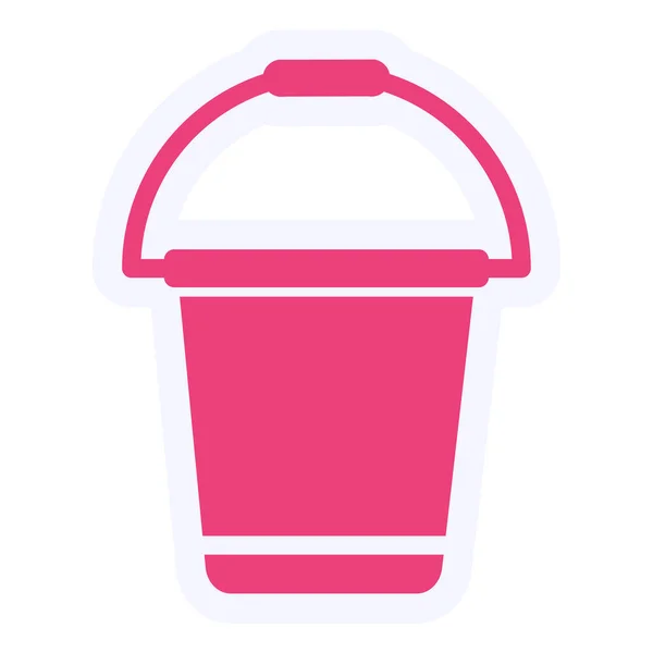 Web Icon Simple Illustration Bucket — ストックベクタ
