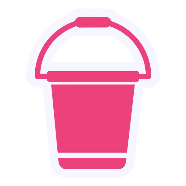 Web Icon Simple Illustration Bucket — 스톡 벡터