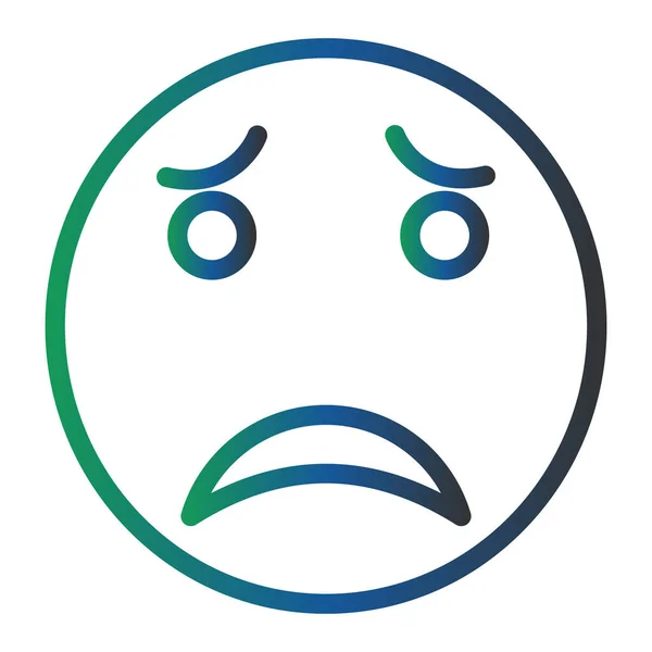 Sad Face Web Icon — Stock Vector