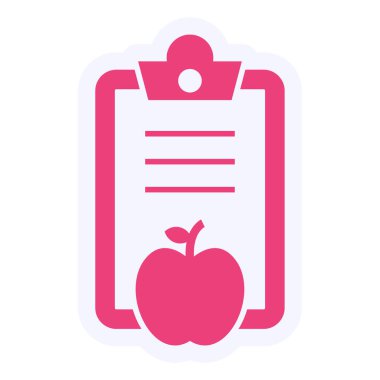 Diyet Planı simgesinin vektör illüstrasyonu