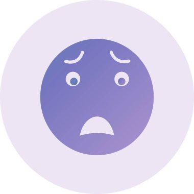 Üzgün bir yüzün vektör çizimi