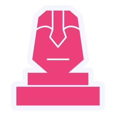 Moai simgesinin vektör illüstrasyonu