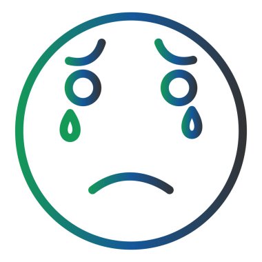 Üzgün surat. Web simgesi