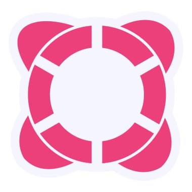 Lifebuoy simgesi, vektör çizimi 