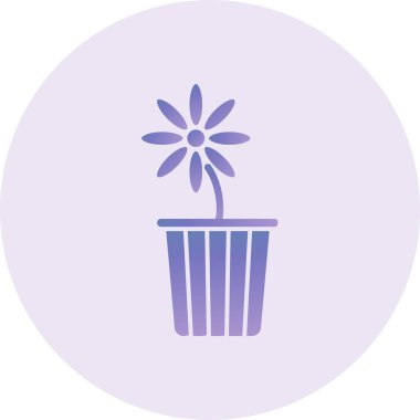 simple and beautiful illustration of flower in pot 