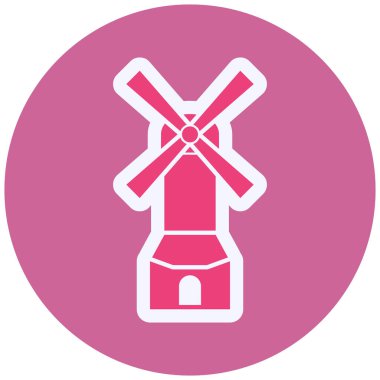 Yel değirmeni Web simgesi basit illüstrasyon