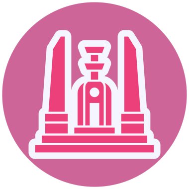 Bir anıt simgesinin vektör illüstrasyonu