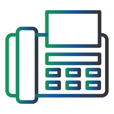 faks. Web simgesi basit illüstrasyon