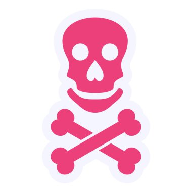 Jolly Roger vector glyph color icon