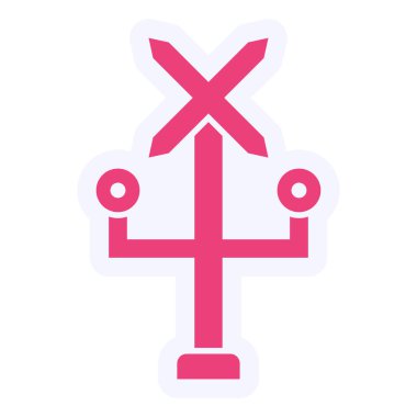 road sign. trendy flat color design icon template for web mobile apps 