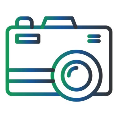 Fotoğraf Kamerası Vektör Kabartma Simgesi Tasarımı 