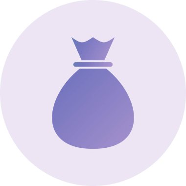 web icon, simple illustration of Money Bag for Coins