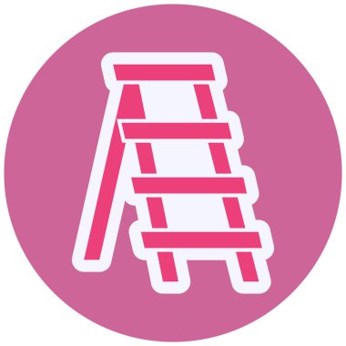 Merdiven. Web simgesi basit illüstrasyon 