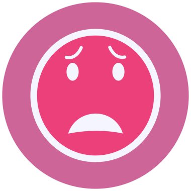 Afraid, crying face, web icon simple illustration 