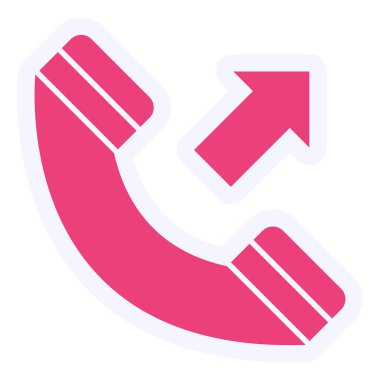 Telefon arama simgesinin vektör illüstrasyonu