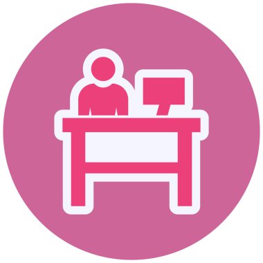 Modern simge vektör illüstrasyonu çalışıyor