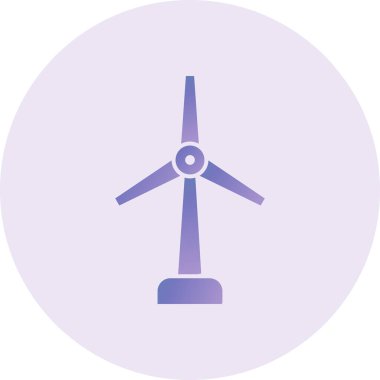 Modern yel değirmeni simgesinin vektör çizimi