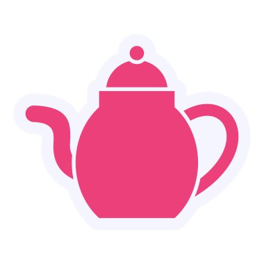 Çaydanlık. Web simgesi basit tasarım