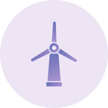 web icon, simple illustration of Wind Turbine