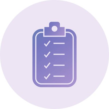 Kontrol listesi simgesi vektör illüstrasyonu