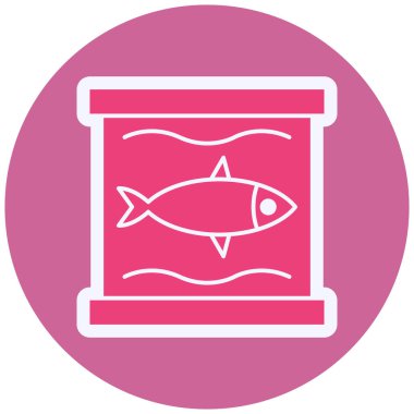 Aquarium fish, icon modern simple illustration 