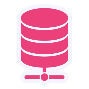 veritabanı. Web simgesi basit illüstrasyon