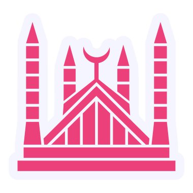 Faisal Mosque  web icon simple design