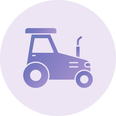 Traktör simgesinin vektör illüstrasyonu