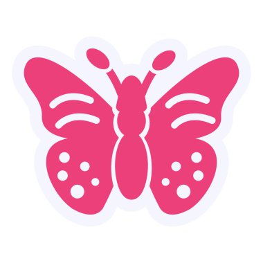 vector illustration of butterfly icon 
