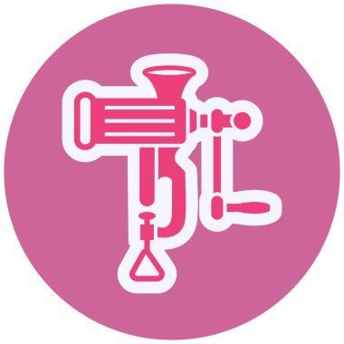 et kıyma makinesi simge vektör çizim