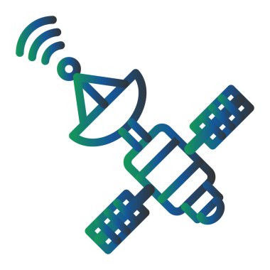 Uydu simgesinin vektör illüstrasyonu