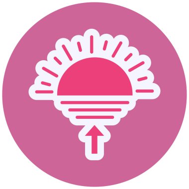 sun icon. outline design style vector illustration.