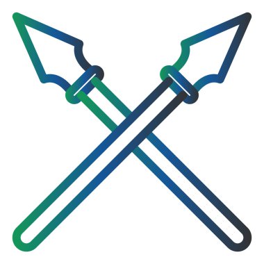 crossed swords icon. simple illustration of weapon vector icons for web design isolated on white background