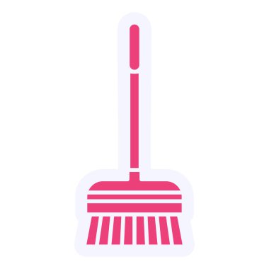 Süpürge. Web simgesi basit illüstrasyon